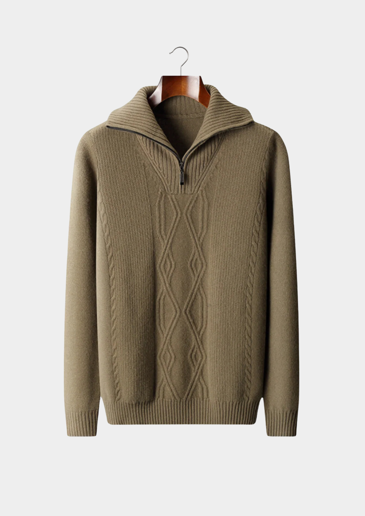BELMONT WOOL QUARTER ZIP SWEATER