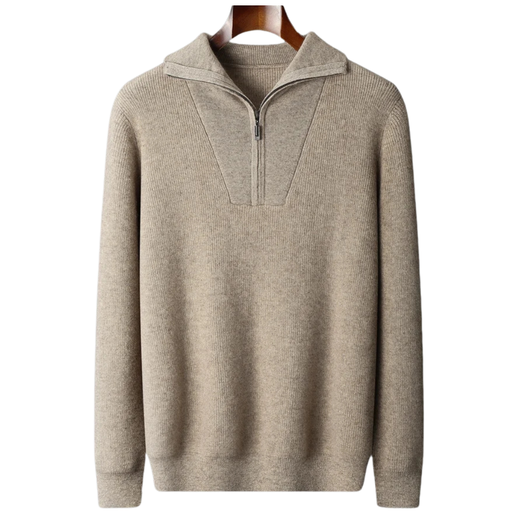 Belmont Cashmere Half Zip Sweater