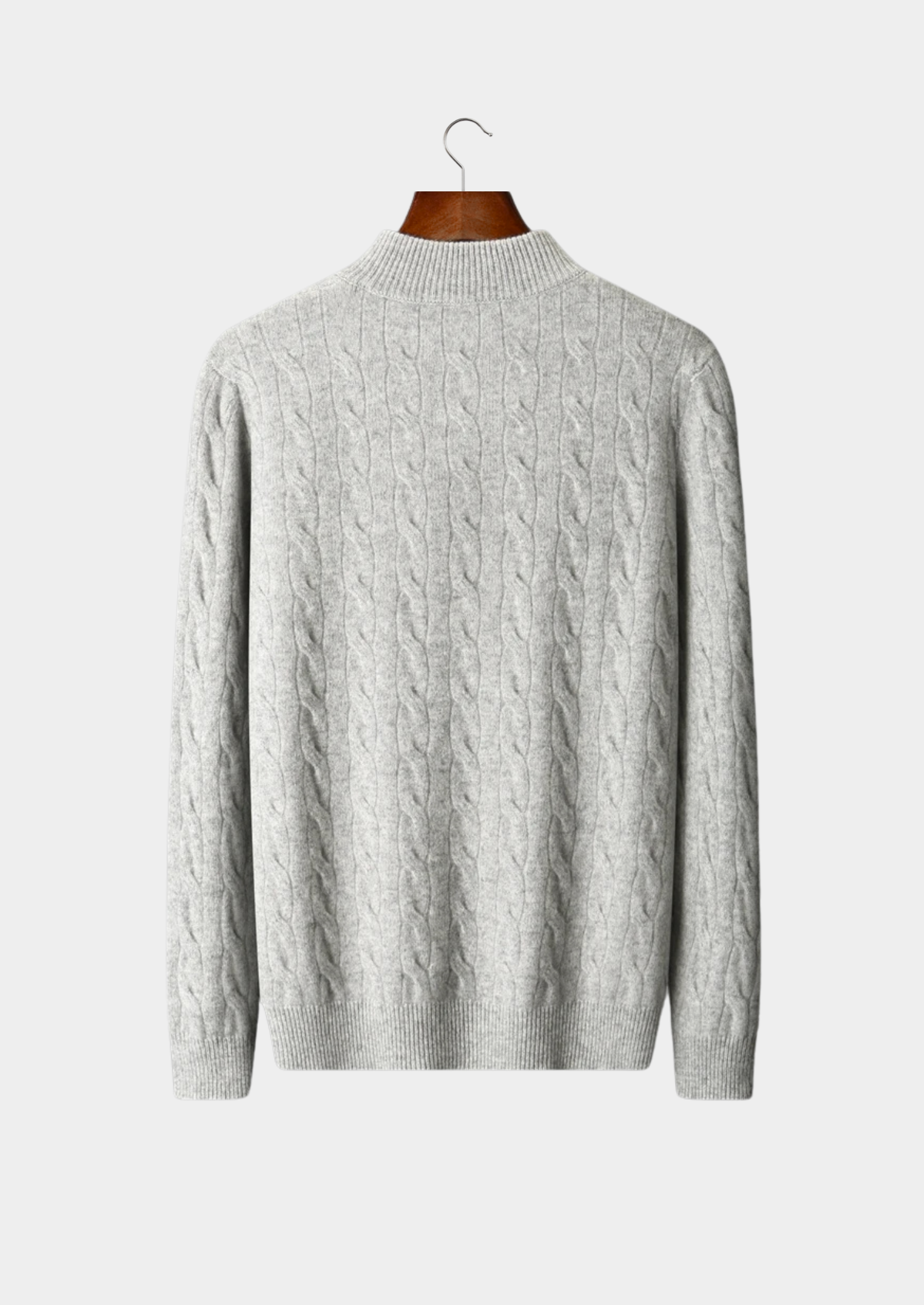 BELMONT WOOL CABLE HALF ZIP
