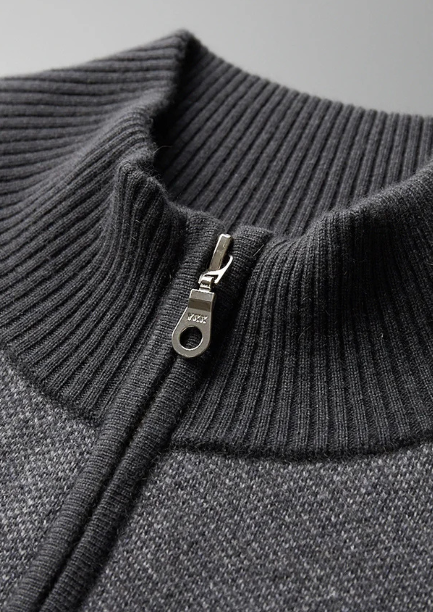 Belmont Cashmere Jacquard Zip Cardigan