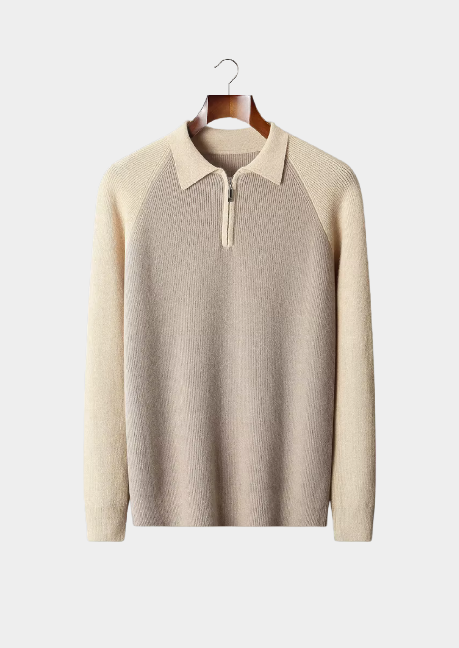 BELMONT TWO TONE ZIPPER SWEATER POLO