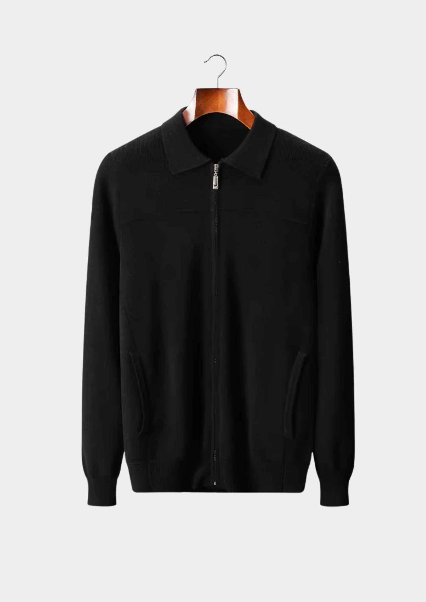 Belmont Wool Ribbed Polo Cardigan