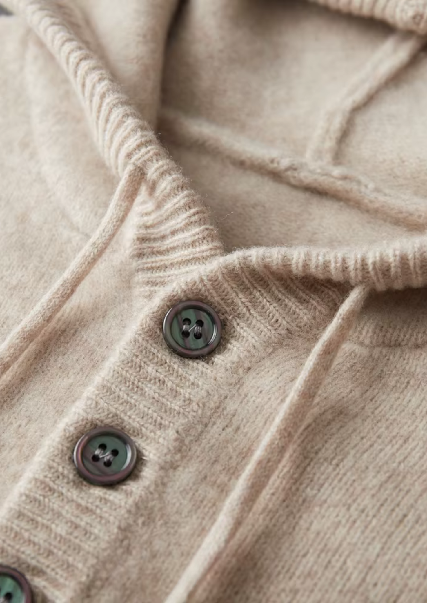 Belmont WOOL BUTTON HOODIE