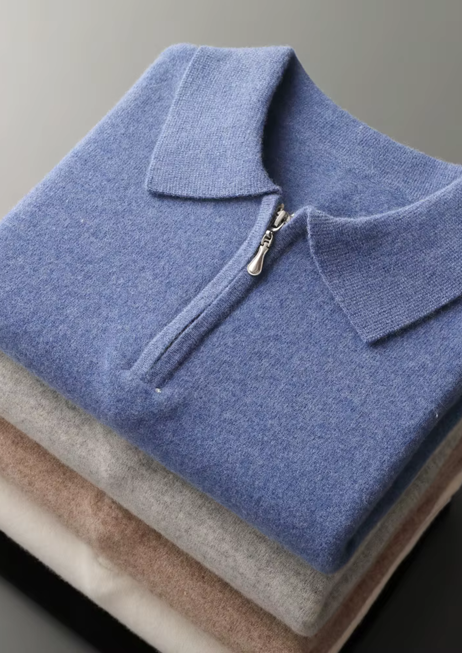 Belmont WOOL HALF ZIP POLO