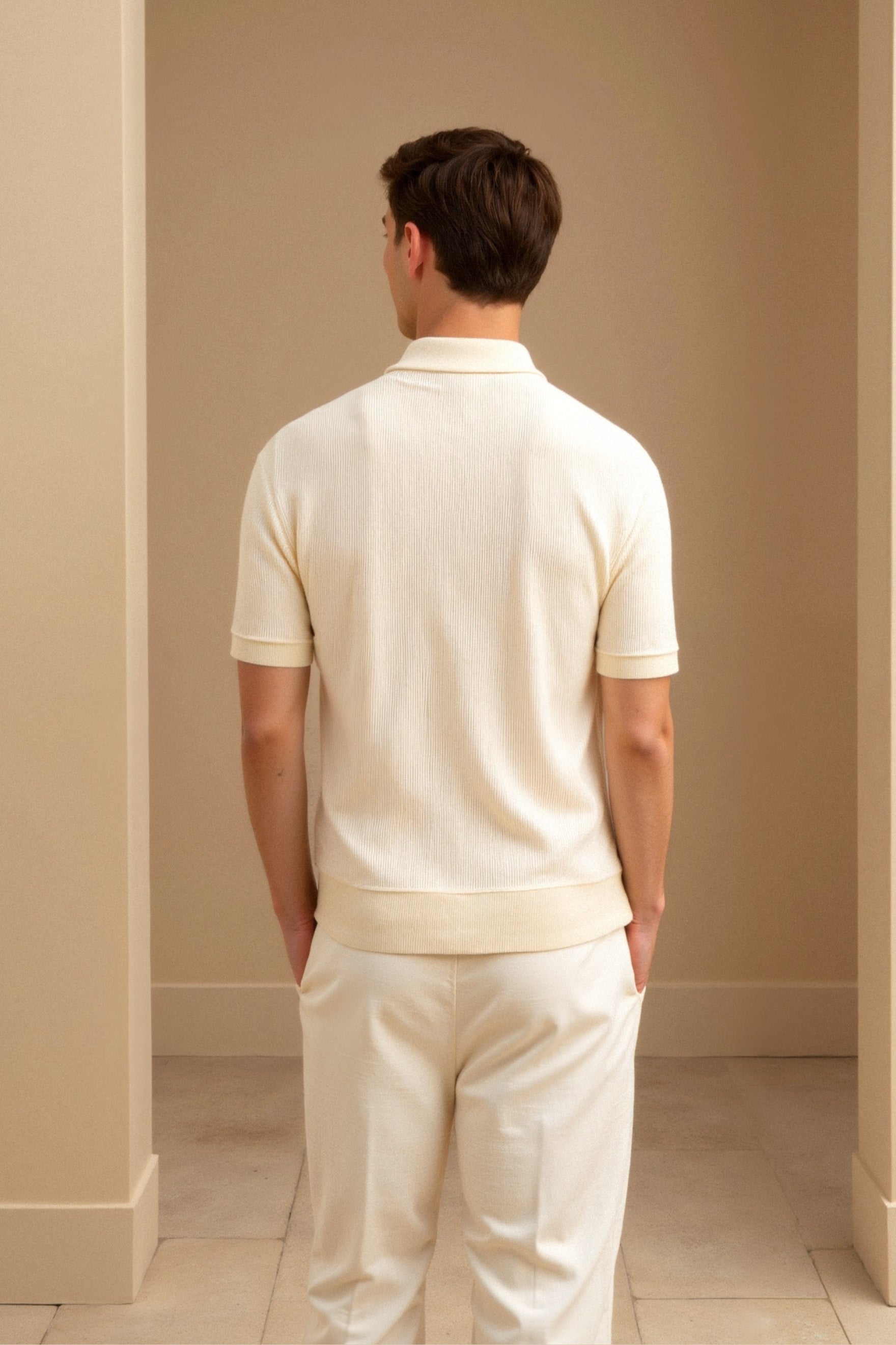Belmont Woolen Structure Polo T-Shirt
