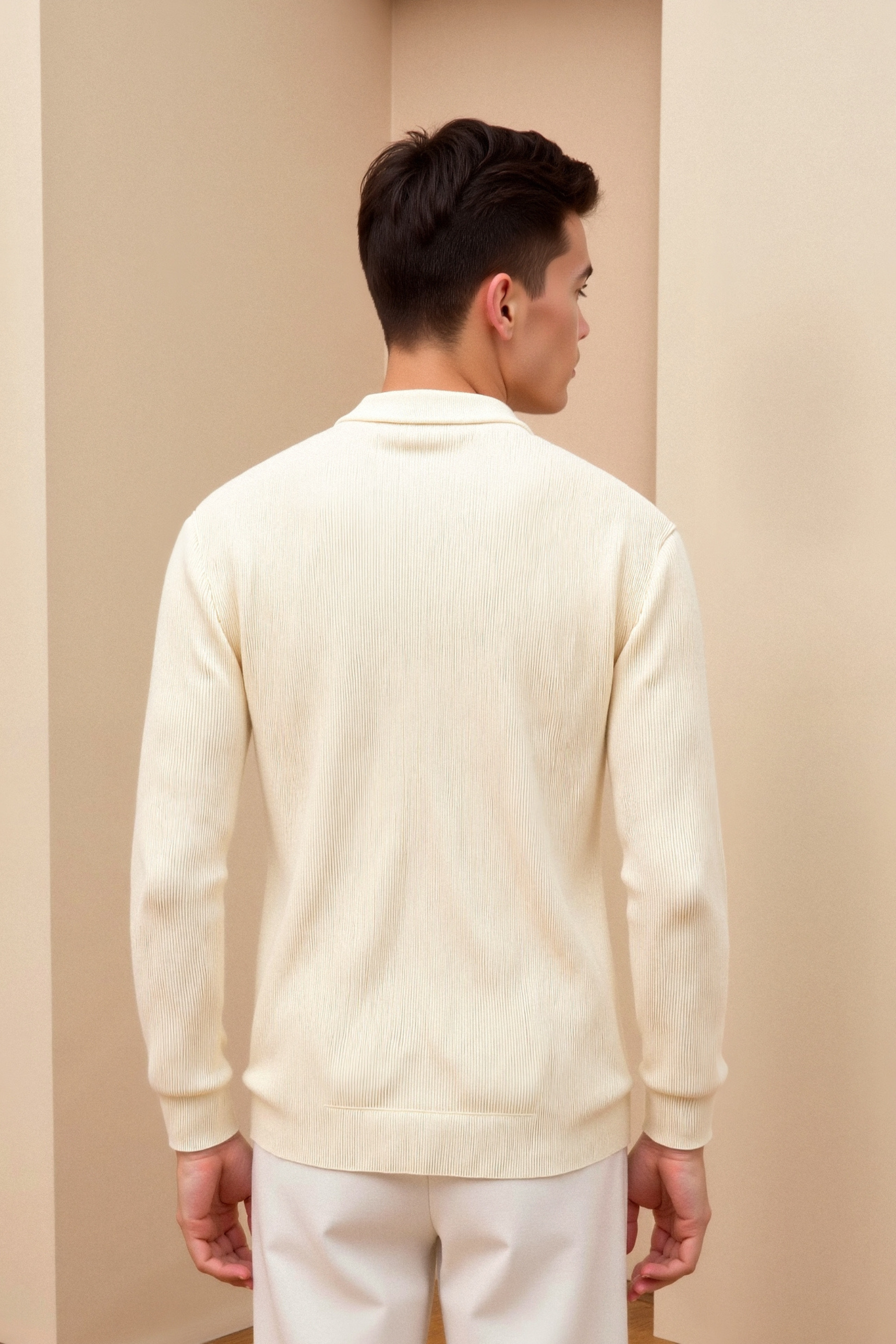 Belmont Solid Knitted Crew Neck Cardigan