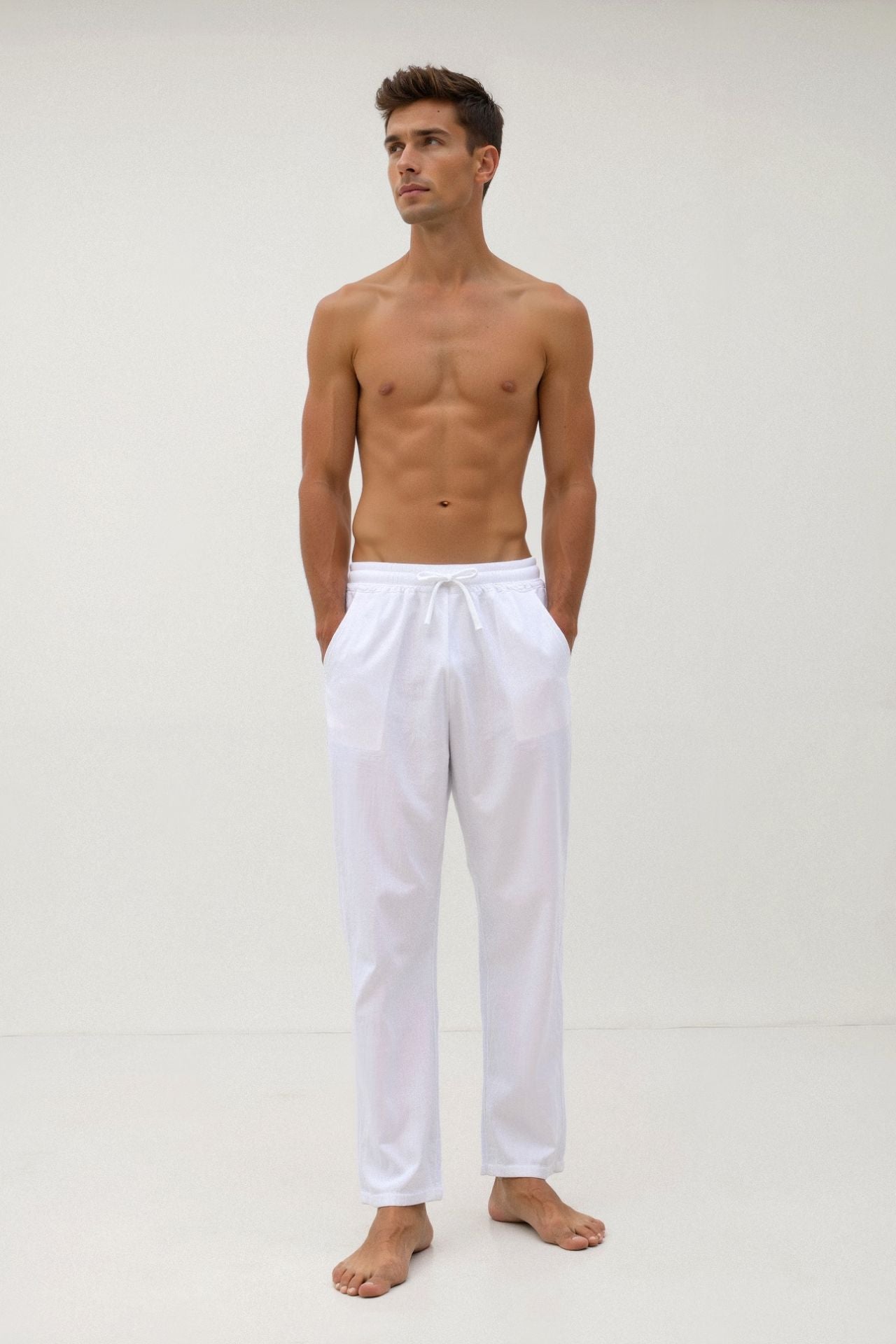 Belmont Cotton & Linen Blend Drawstring Pants