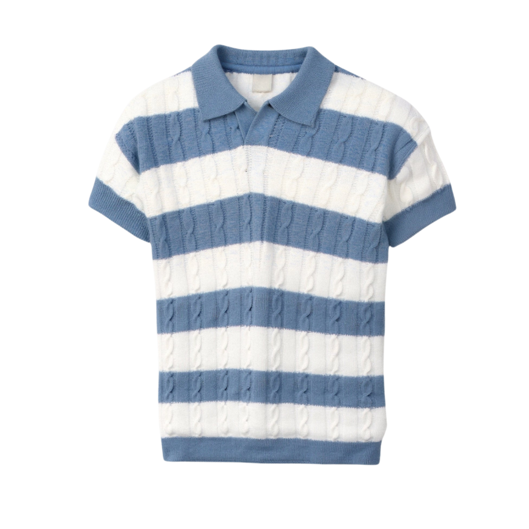 BELMONT White Stripe Polo