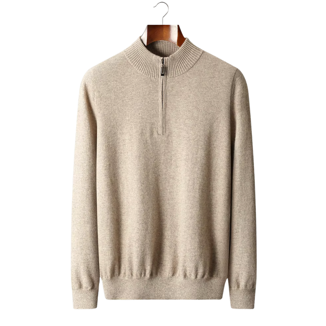 BELMONT WOOL HALF ZIP SWEATER