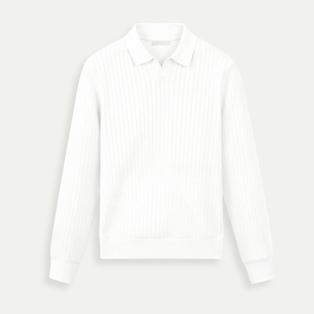 Belmont Striped Long Sleeve Polo