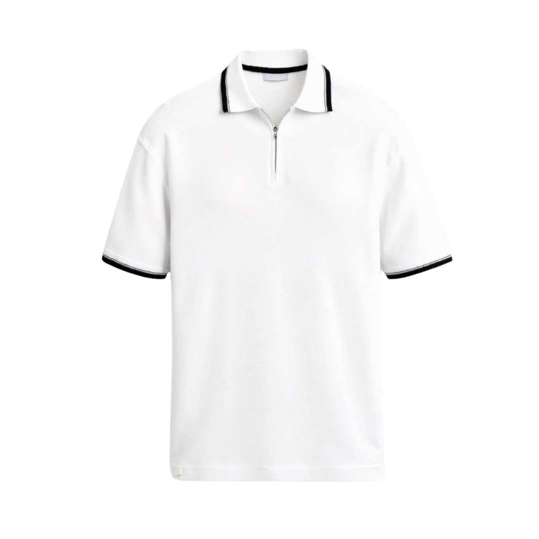 Belmont Knitted Quarter Zip Golf Polo