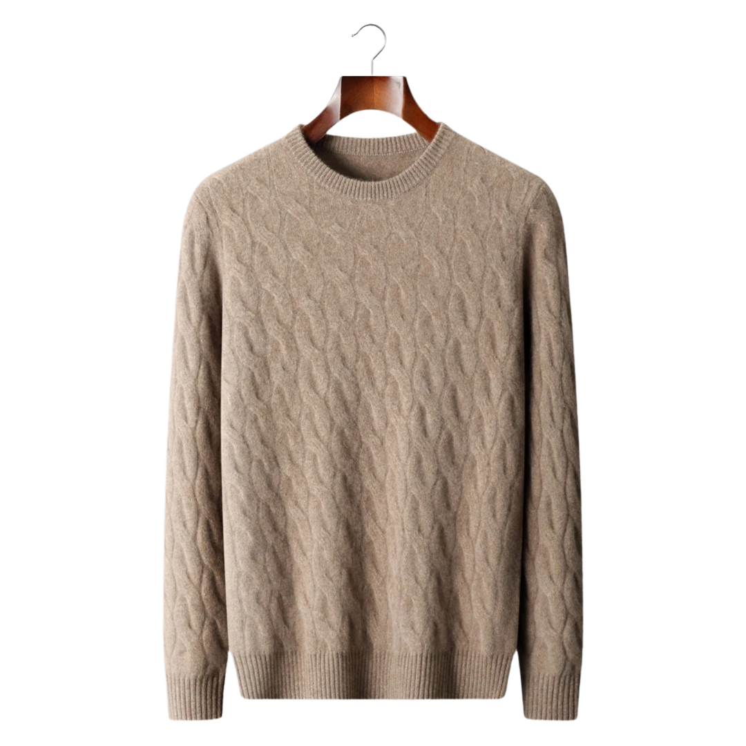 BELMONT WOOL CABLE CREWNECK