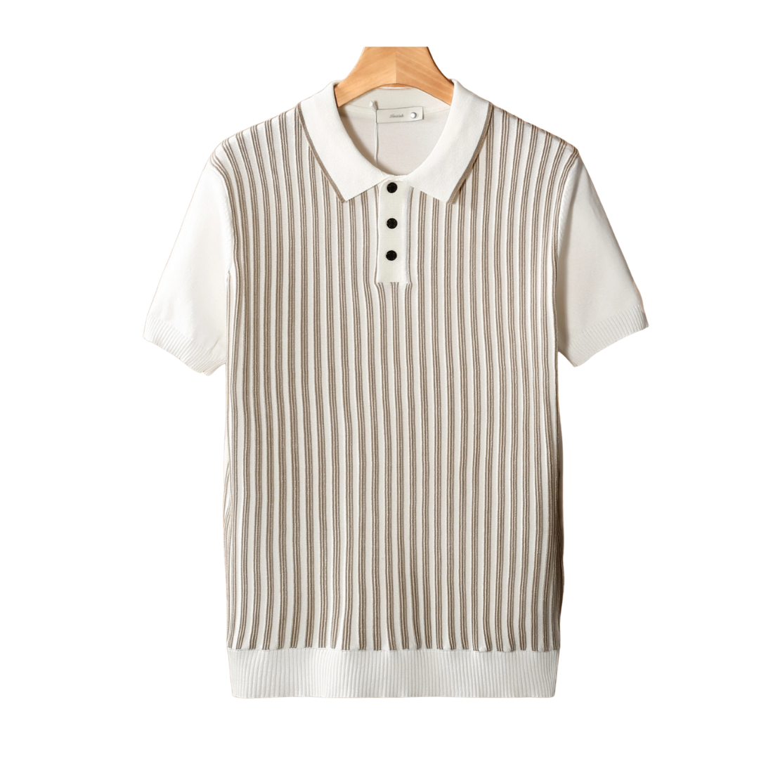 BELMONT VERTICAL STRIPED POLO