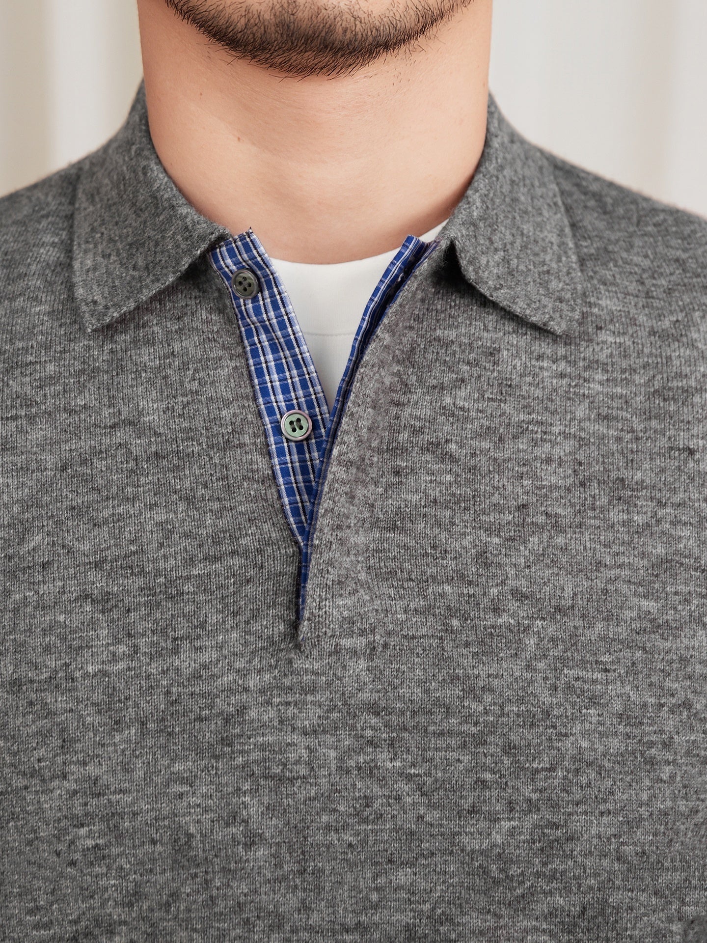 Belmont Wool Blend Long Sleeve Polo