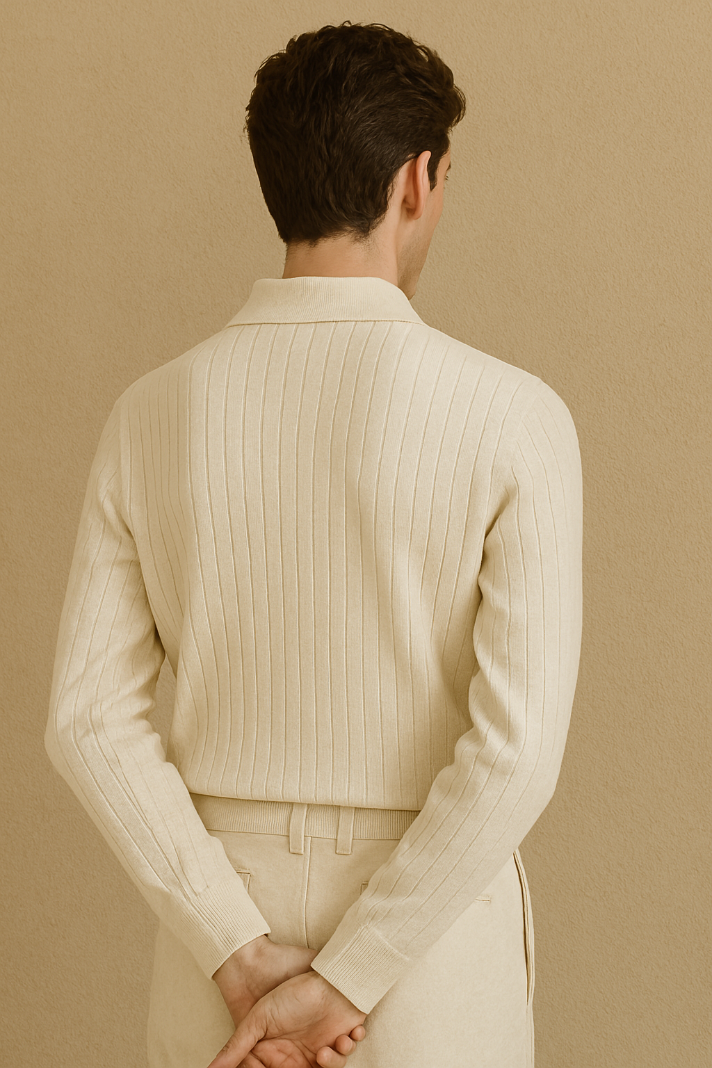 Belmont Striped Long Sleeve Polo