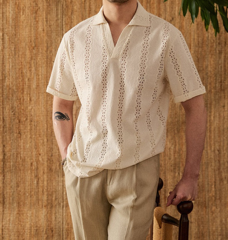 Belmont Cotton Knit Short Sleeve Polo Shirt