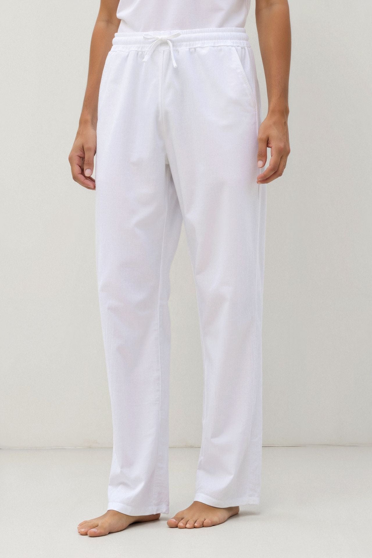 Belmont Cotton & Linen Blend Drawstring Pants
