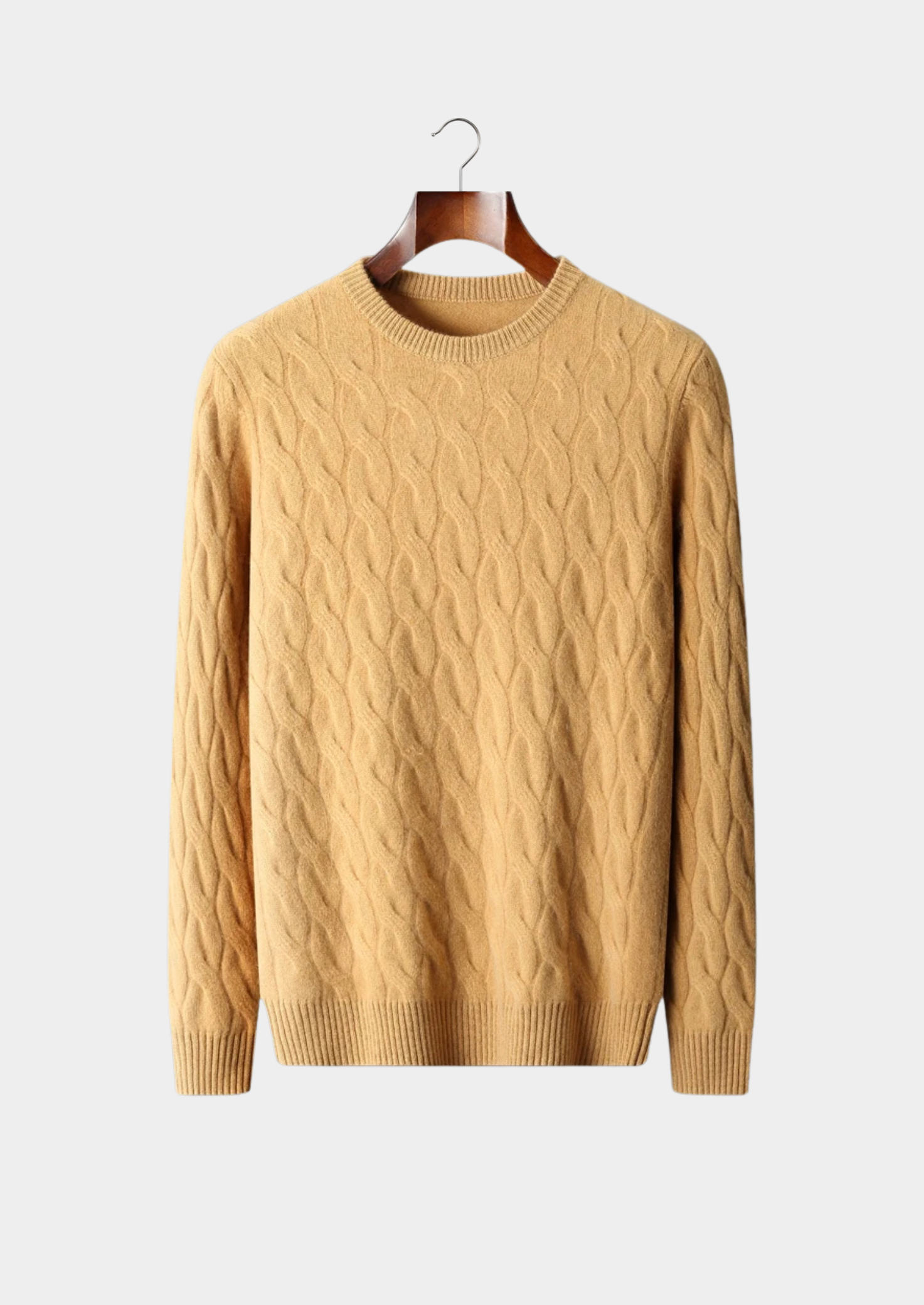 BELMONT WOOL CABLE CREWNECK