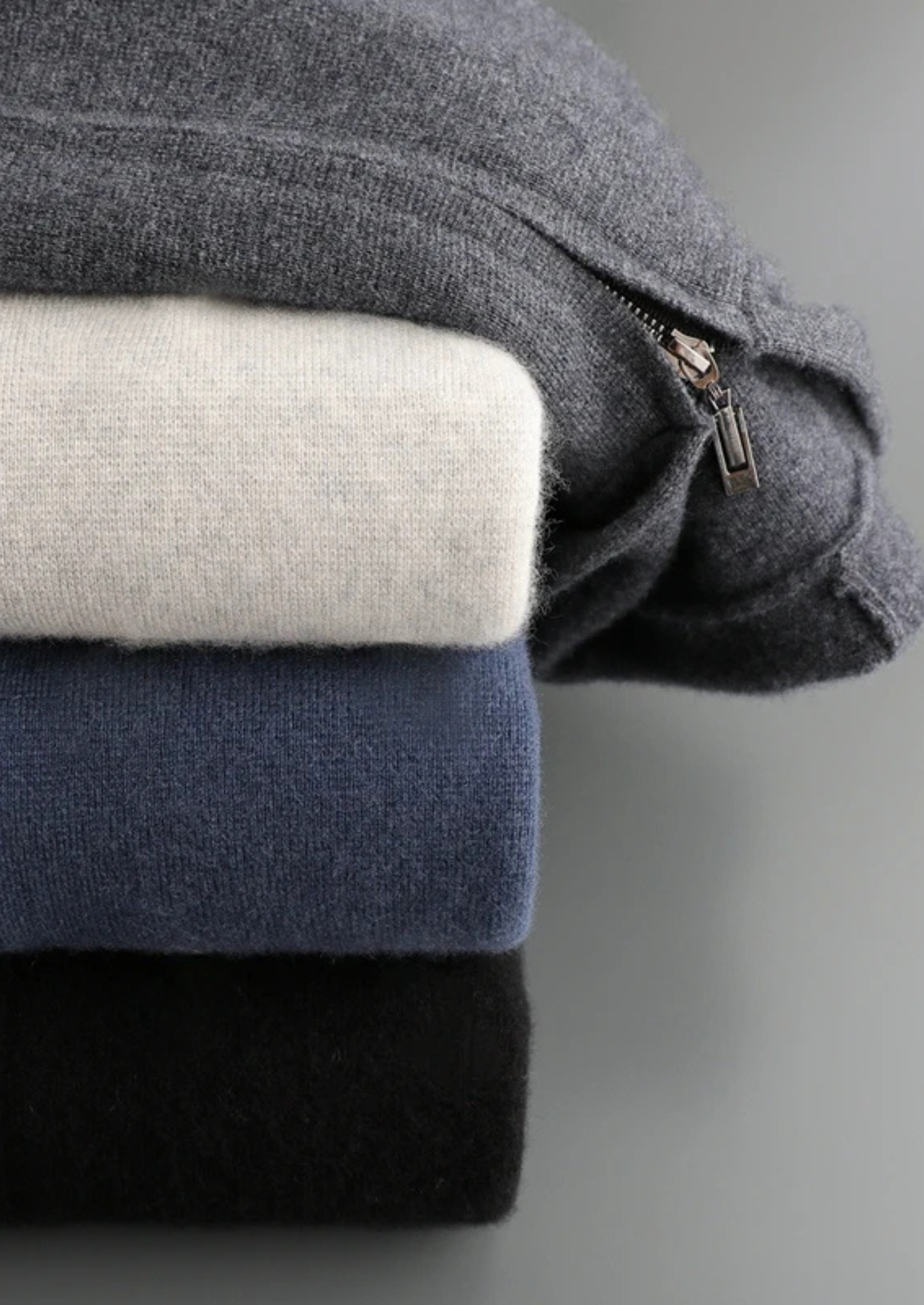 Belmont Cashmere Zip  Hoodie