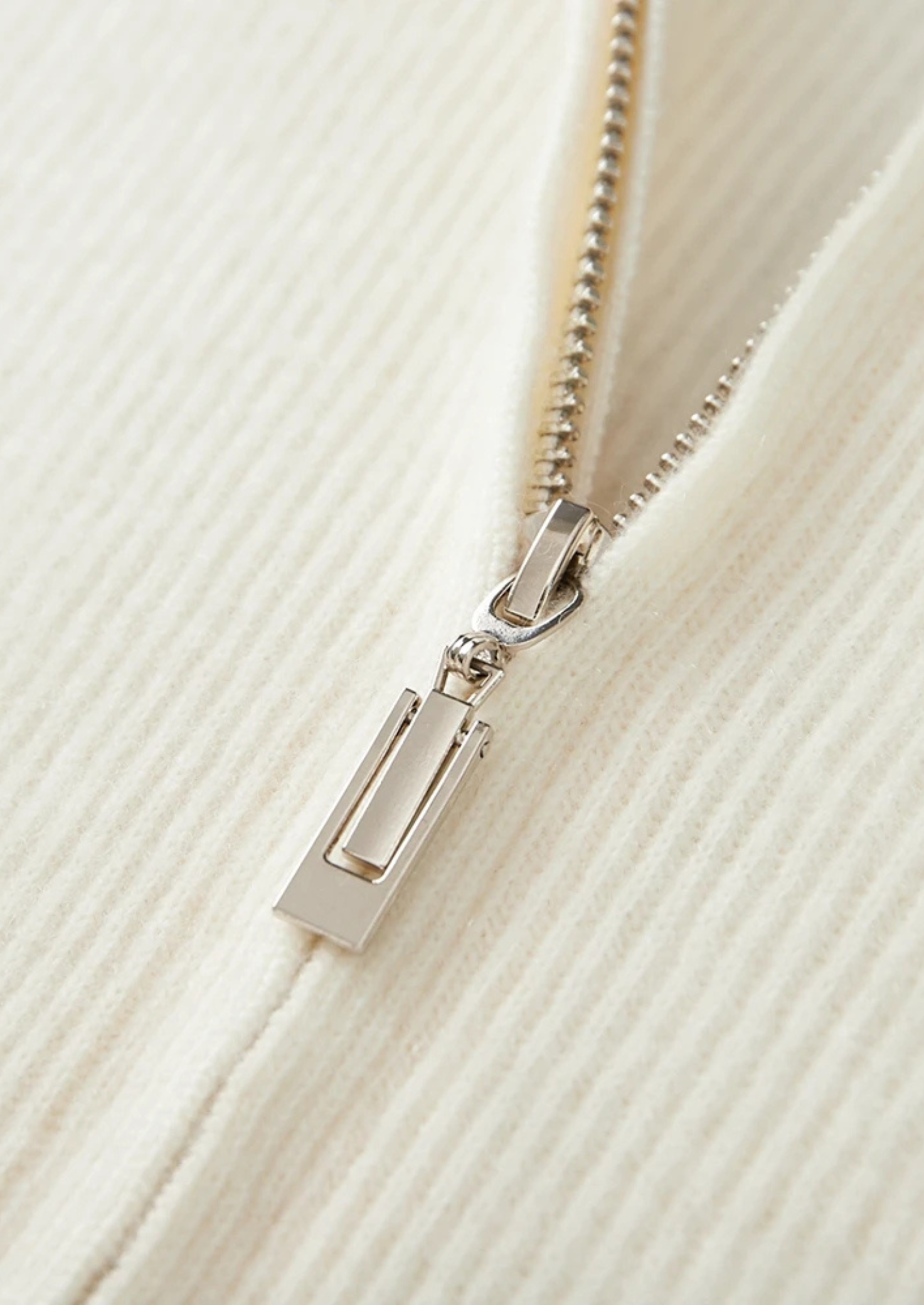 BELMONT WOOL RIBBED ZIPPER CARDIGAN