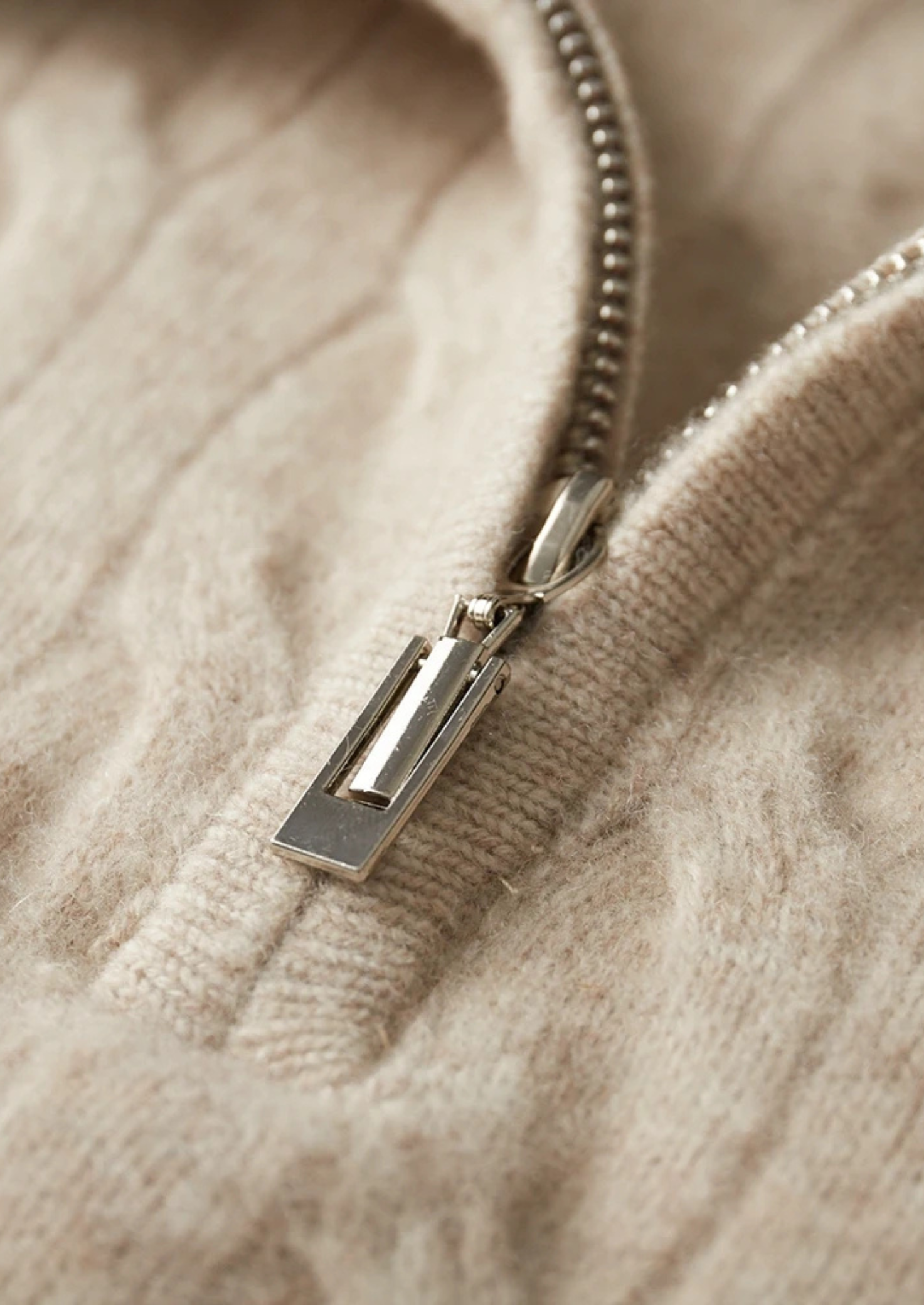 BELMONT WOOL CABLE HALF ZIP