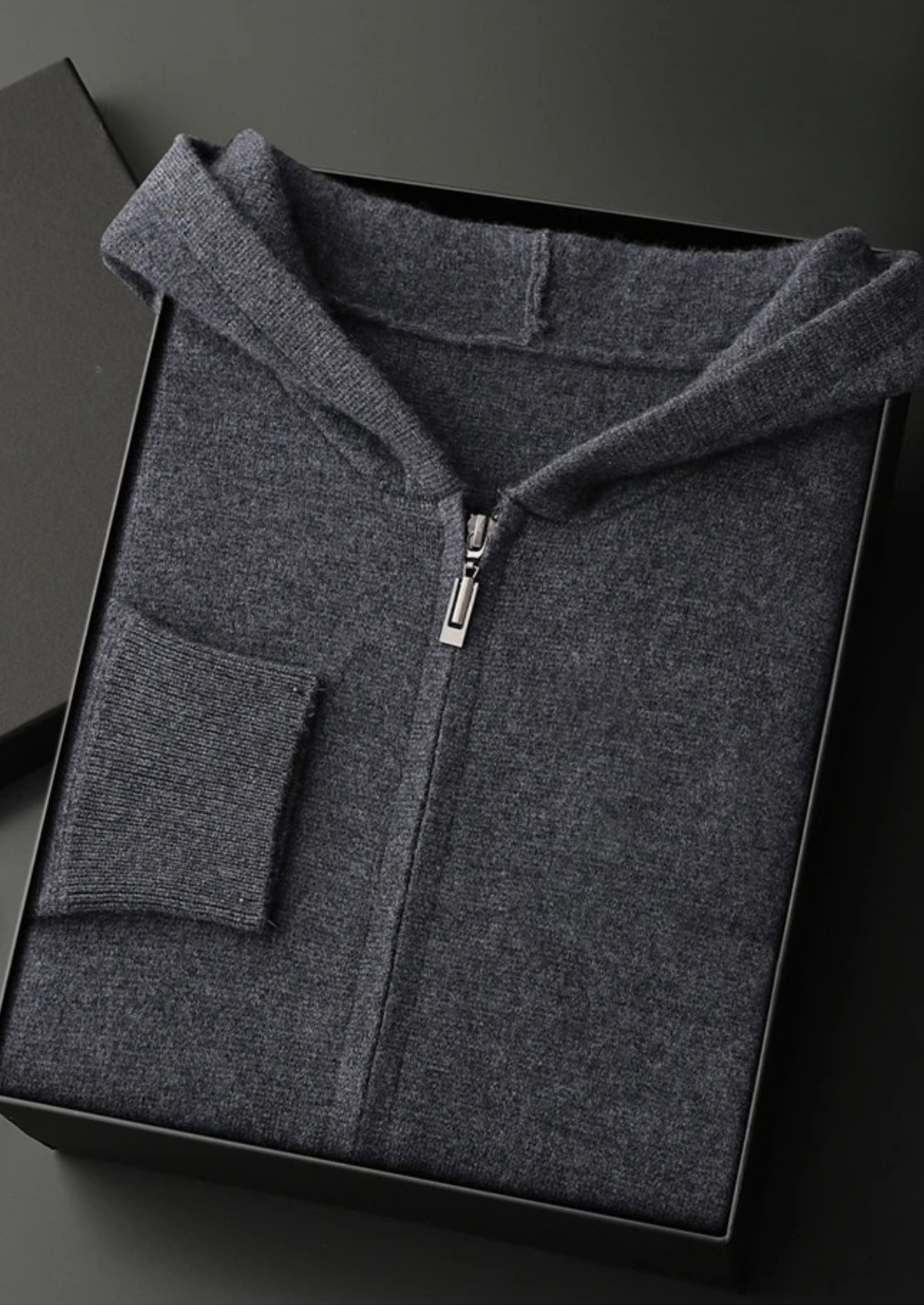 Belmont Cashmere Zip  Hoodie