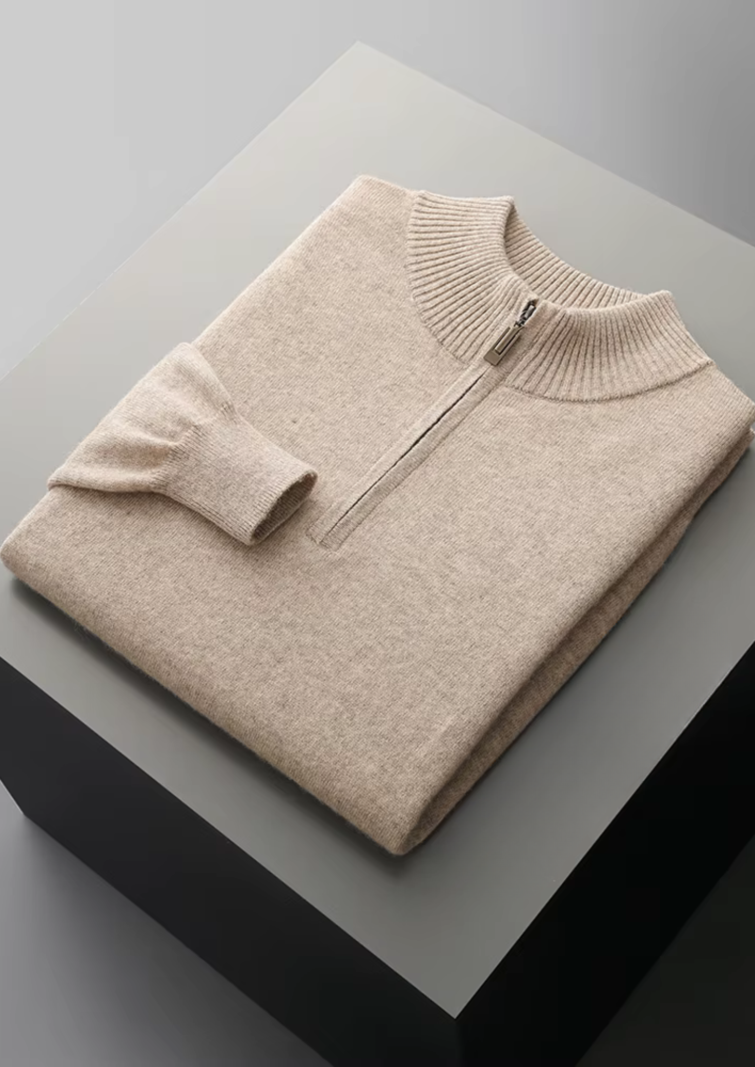 BELMONT WOOL HALF ZIP SWEATER
