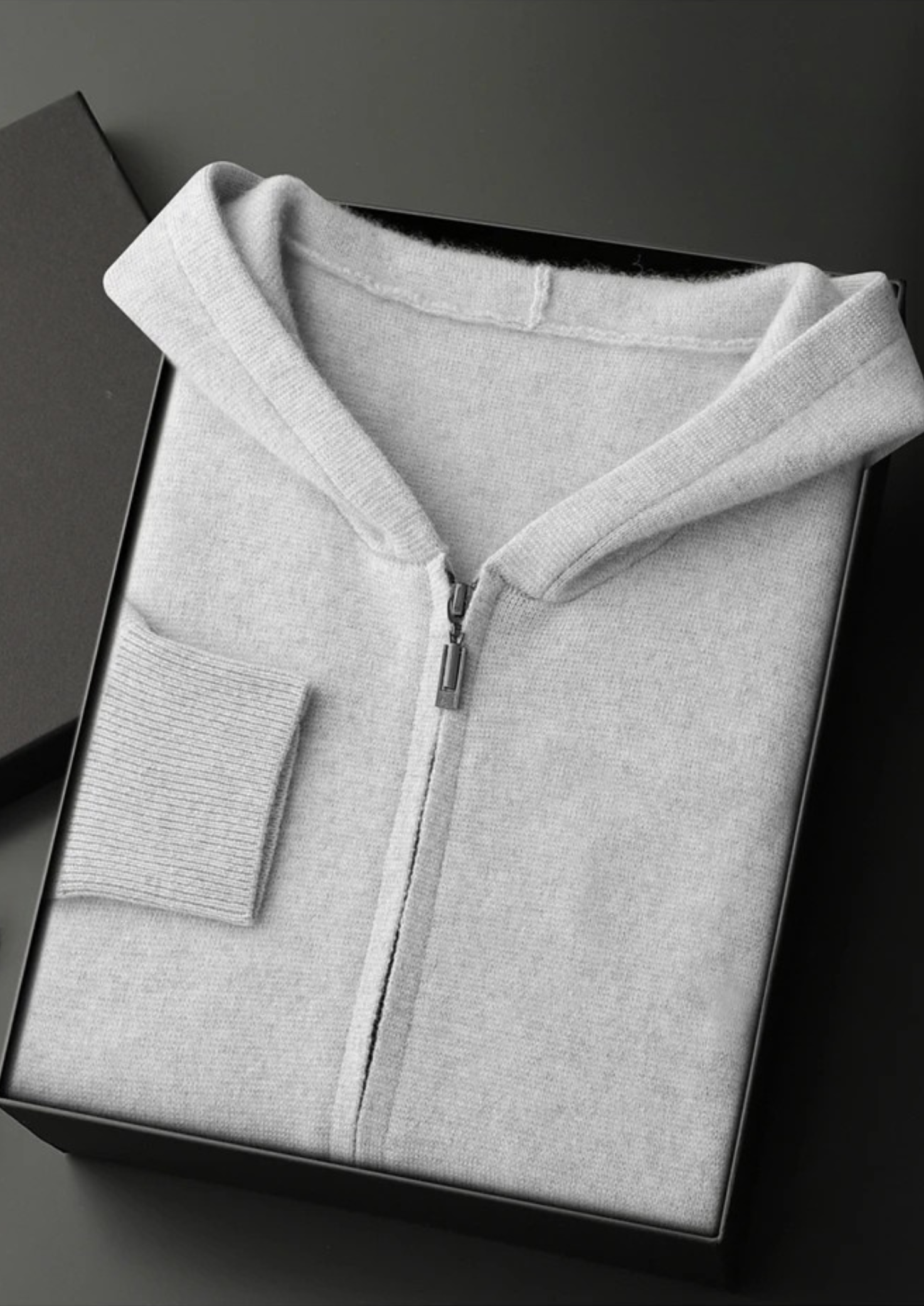 Belmont Cashmere Zip  Hoodie