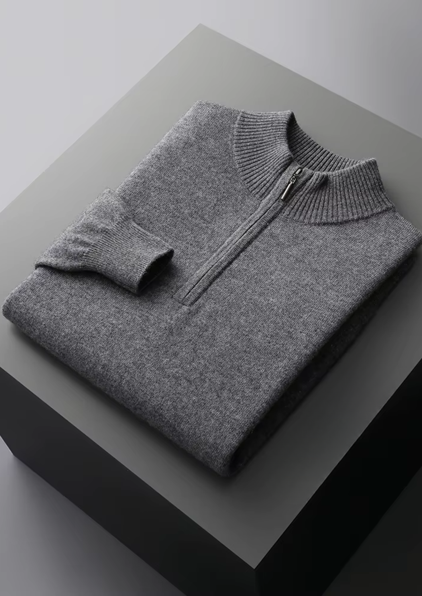 BELMONT WOOL HALF ZIP SWEATER