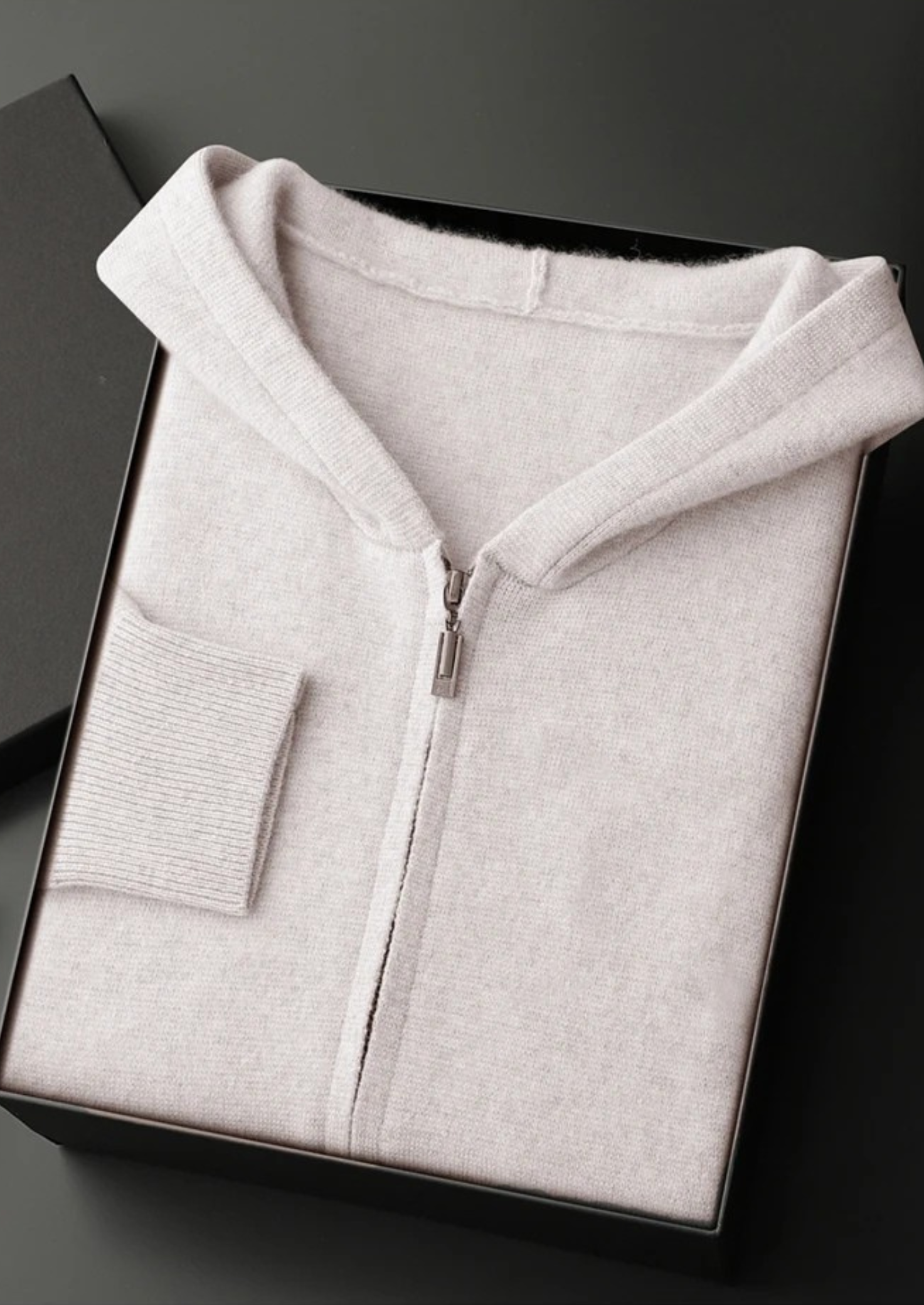Belmont Cashmere Zip  Hoodie
