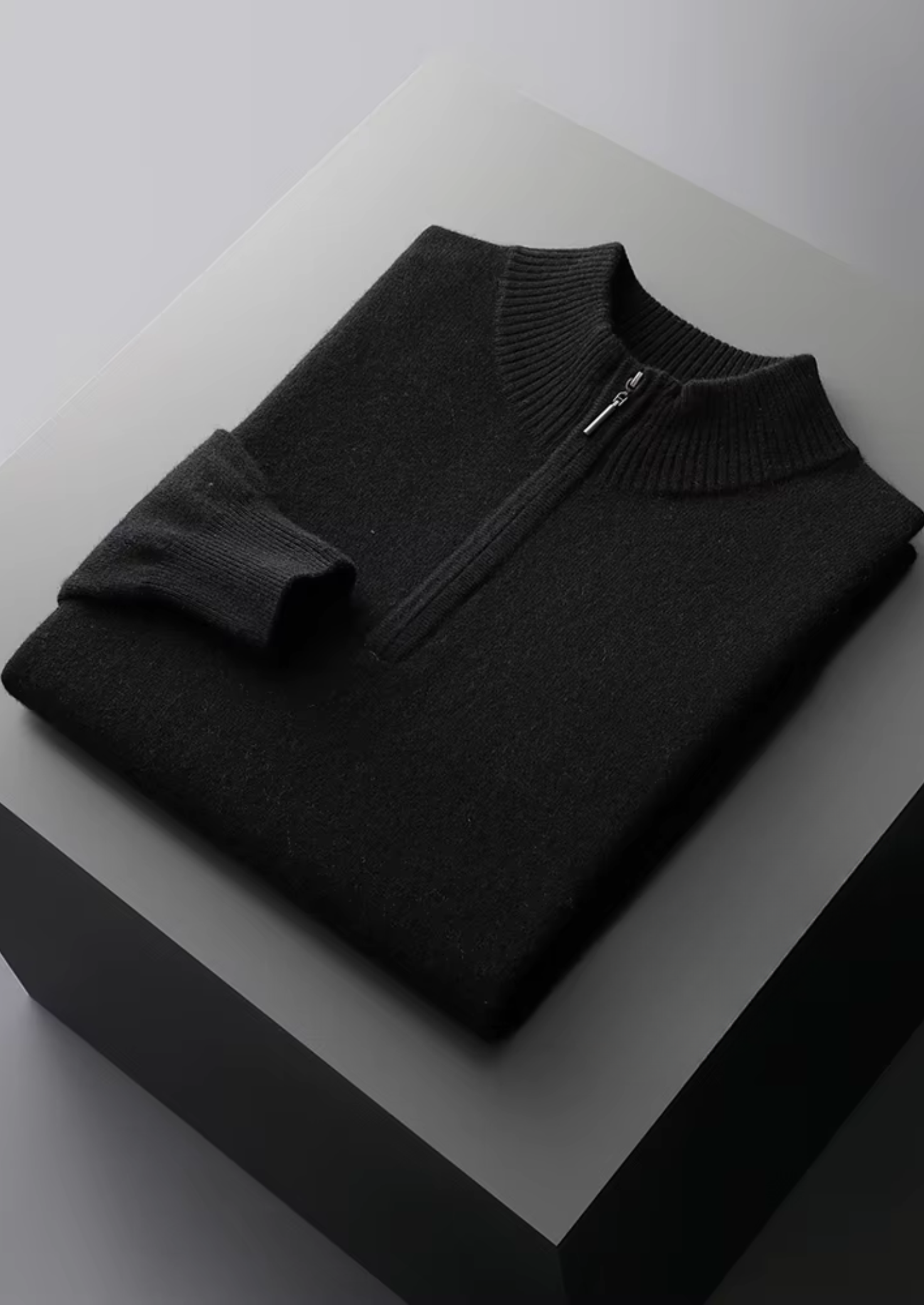 BELMONT WOOL HALF ZIP SWEATER