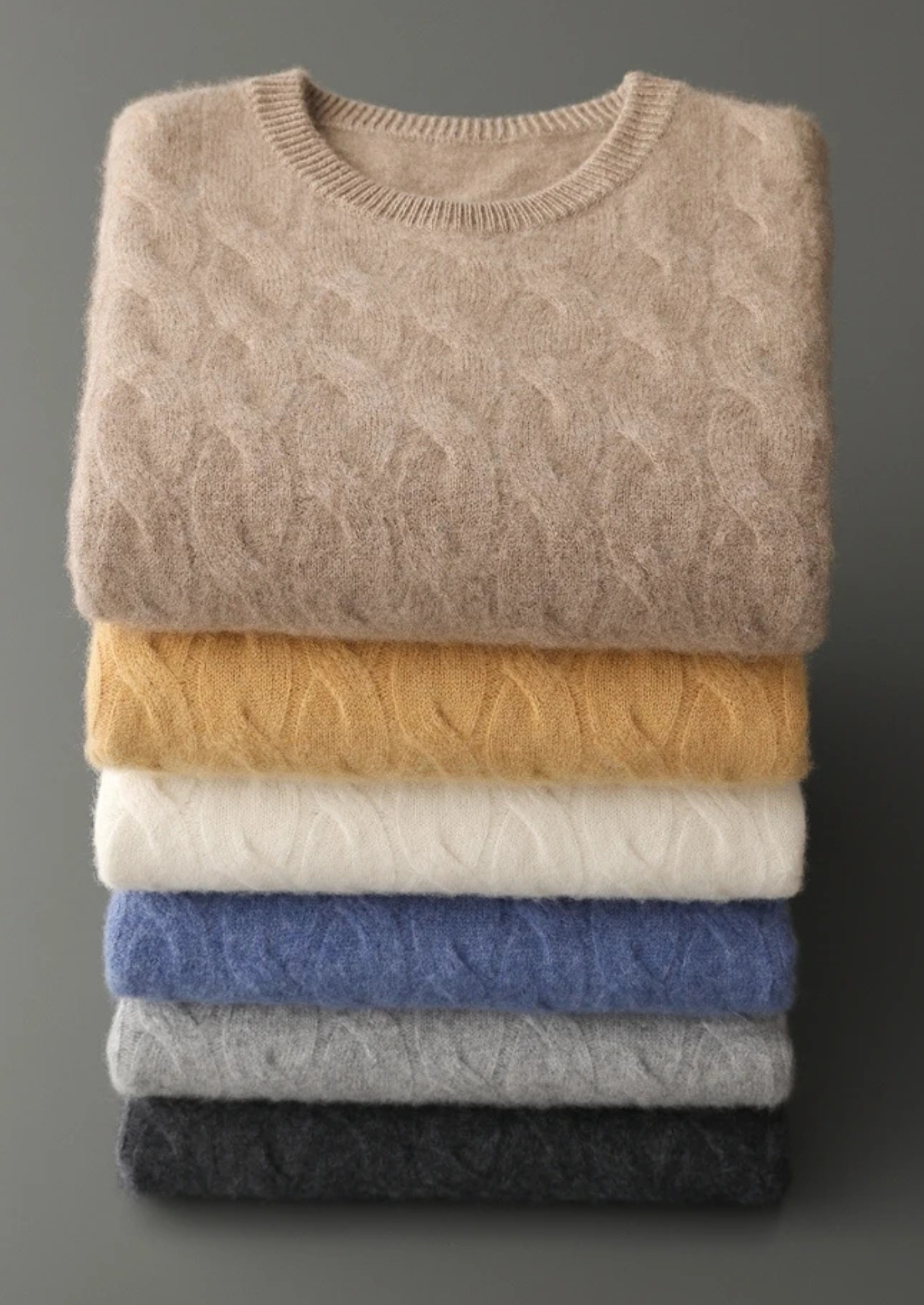 BELMONT WOOL CABLE CREWNECK