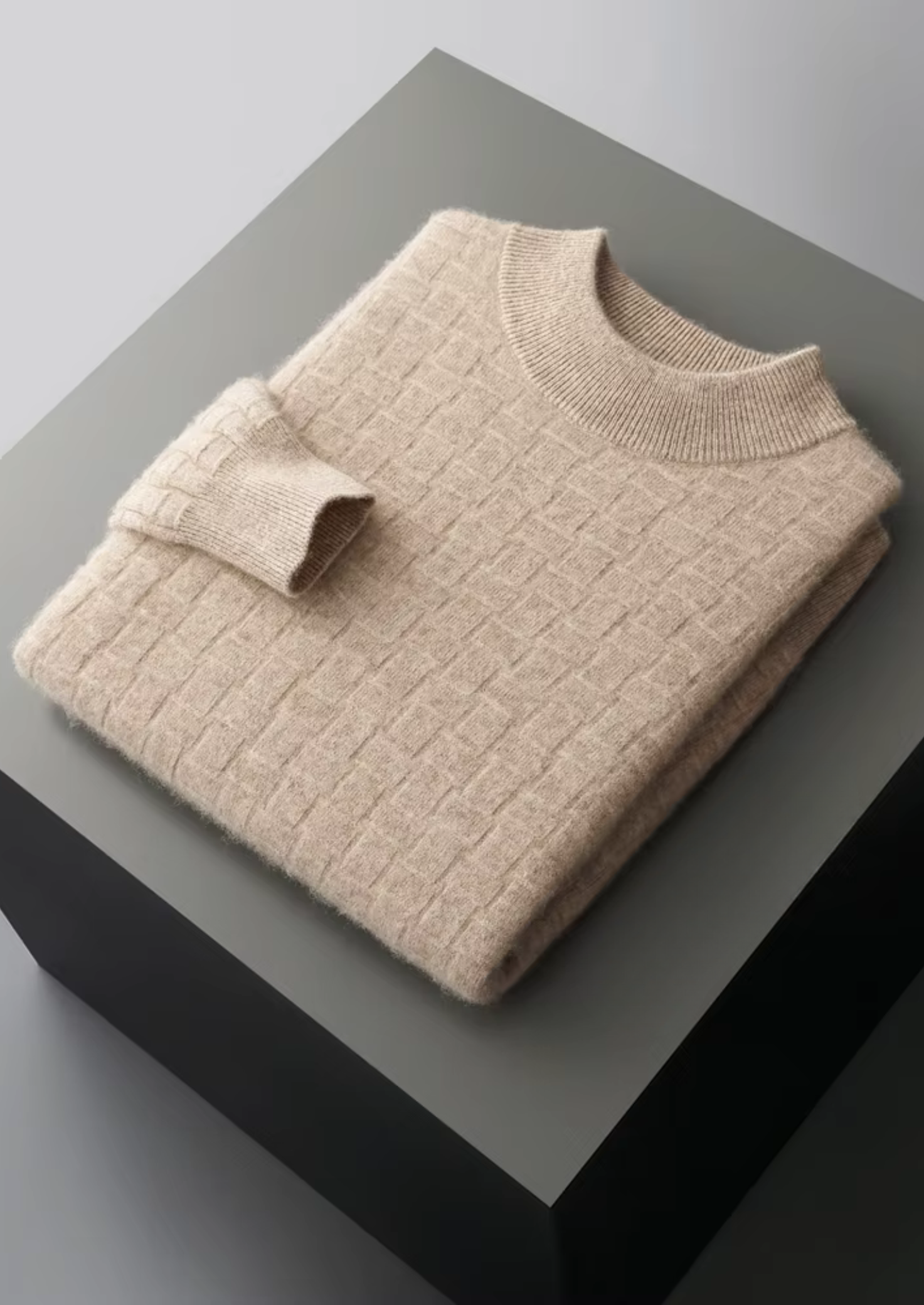 Belmont  WOOL TEXTURED MOCKNECK