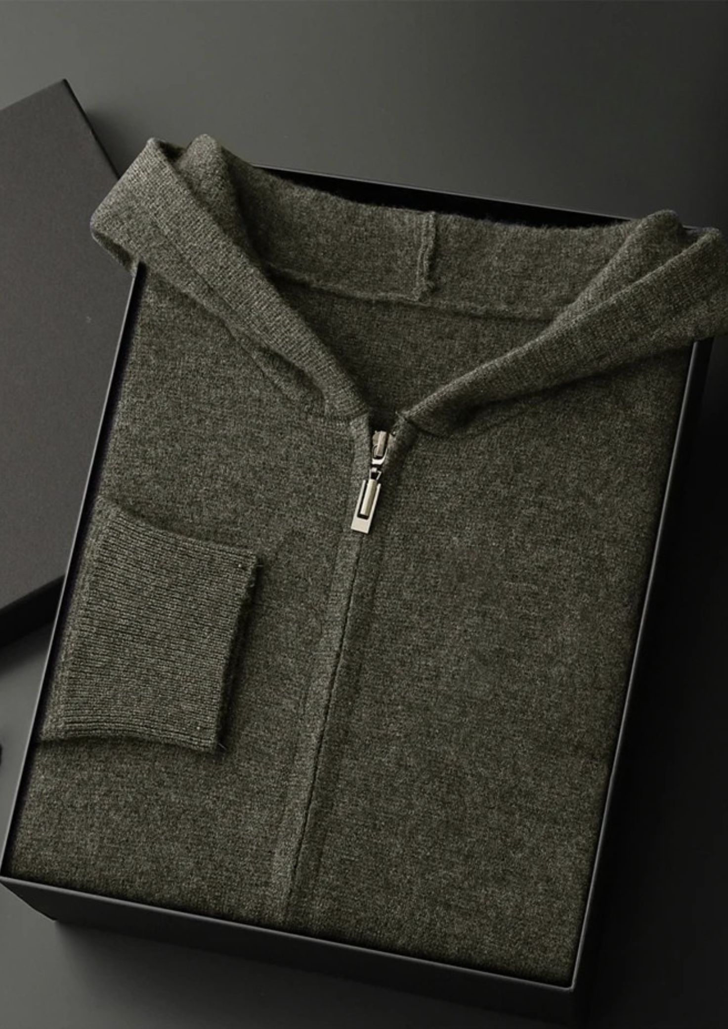 Belmont Cashmere Zip  Hoodie
