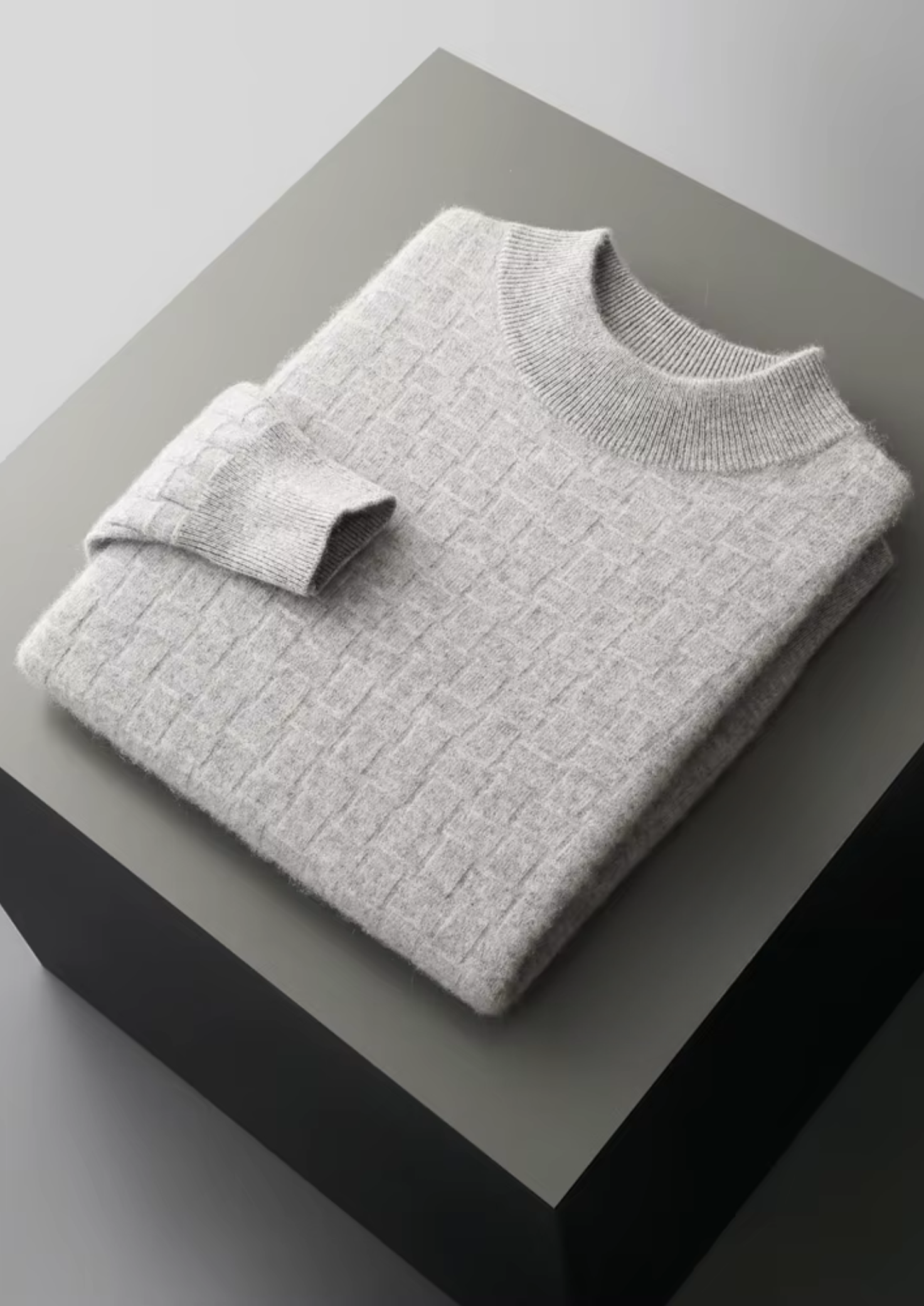 Belmont  WOOL TEXTURED MOCKNECK