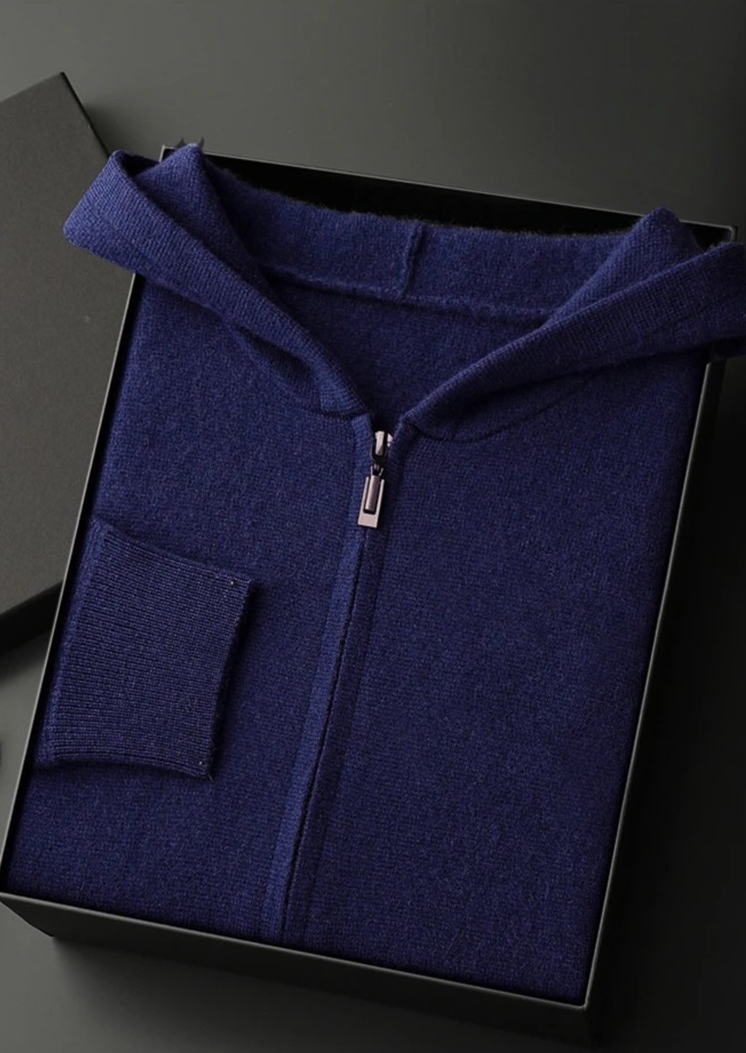 Belmont Cashmere Zip  Hoodie
