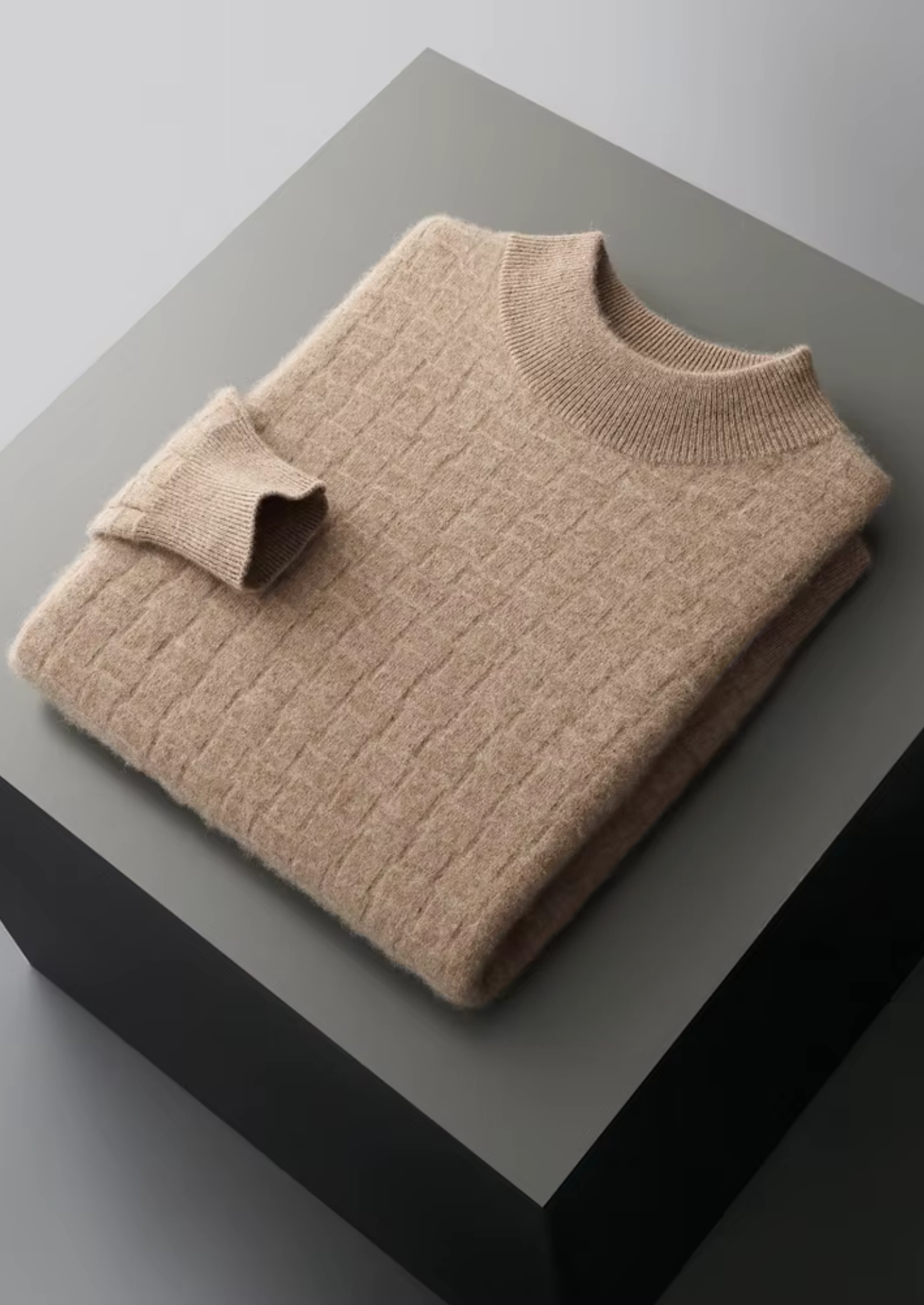 Belmont  WOOL TEXTURED MOCKNECK