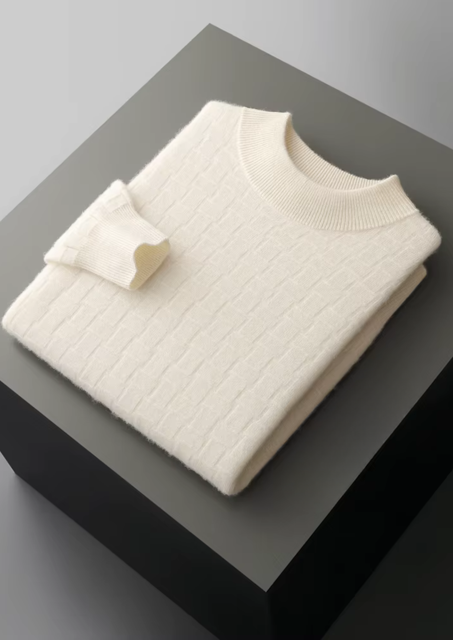 Belmont  WOOL TEXTURED MOCKNECK