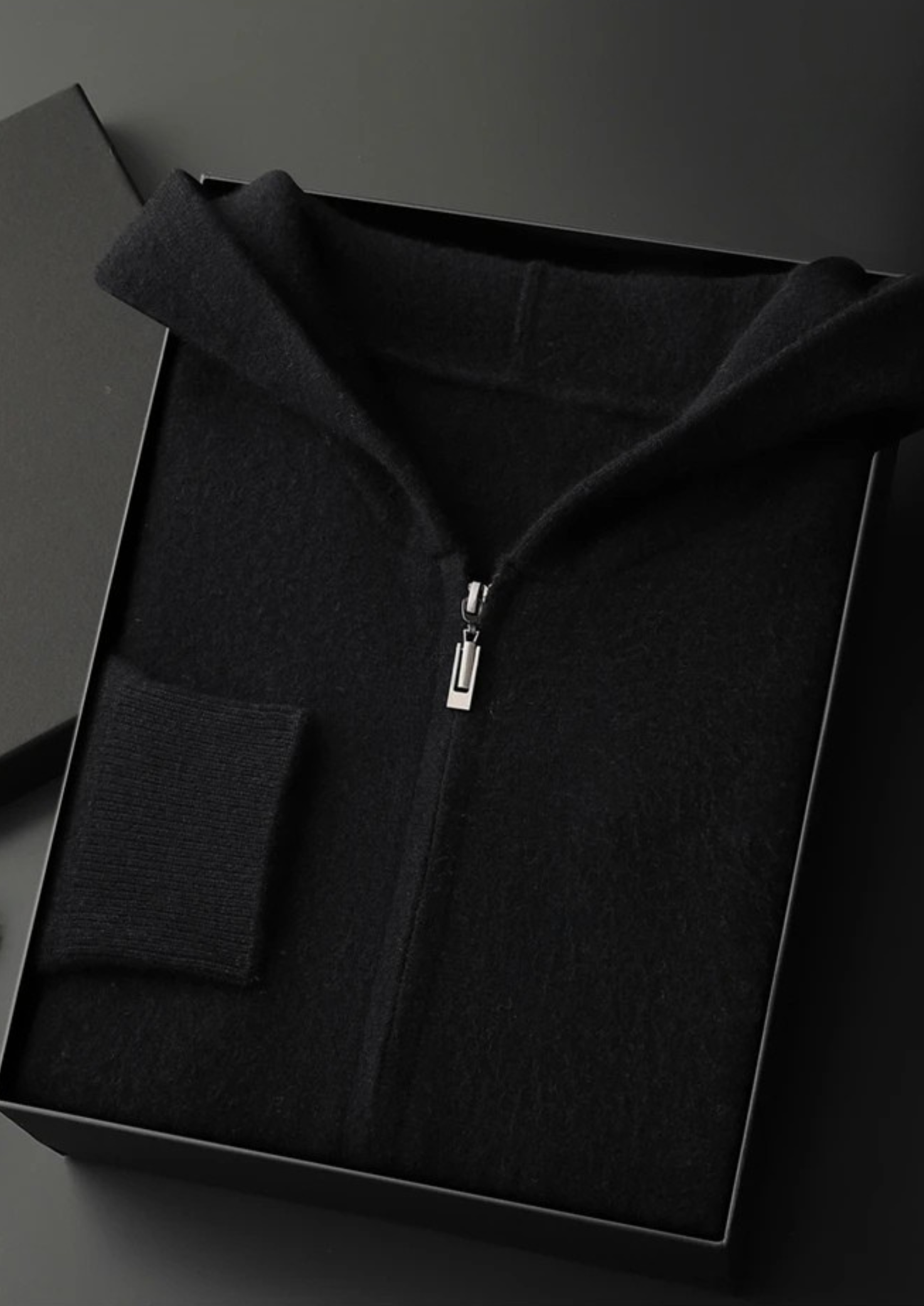 Belmont Cashmere Zip  Hoodie
