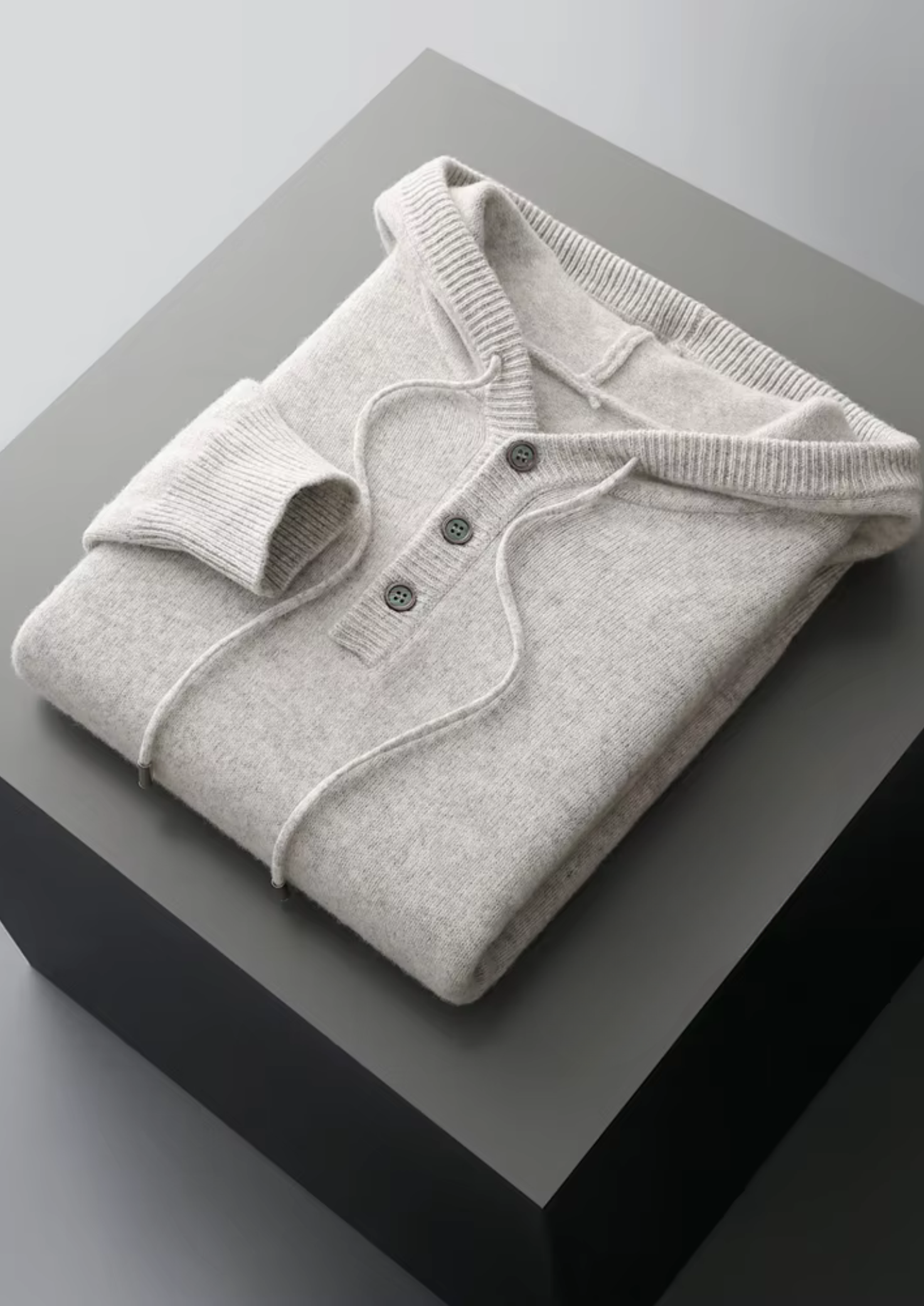 Belmont  WOOL BUTTON HOODIE