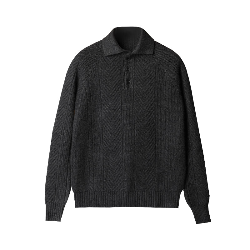 Belmont Patten Knitted Long Sleeve Polo Shirt