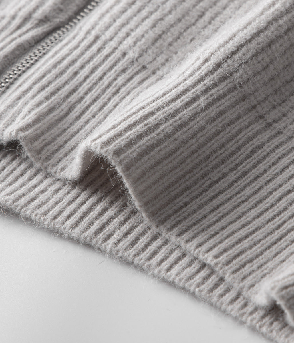 Belmont 100% Wool Zip Cardigan