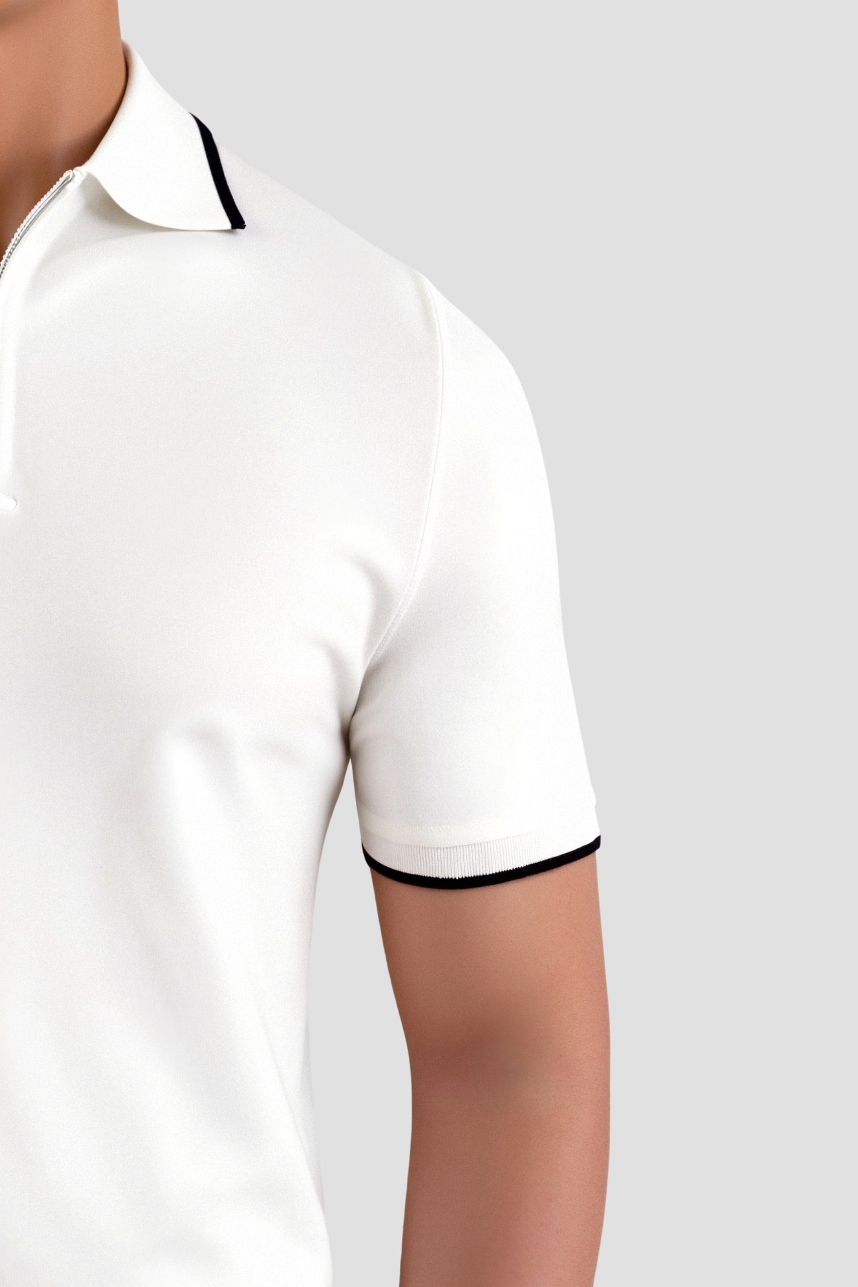 Belmont  Knitted Quarter Zip Golf Polo