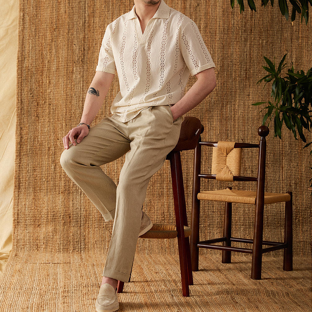 Belmont Cotton Knit Short Sleeve Polo Shirt