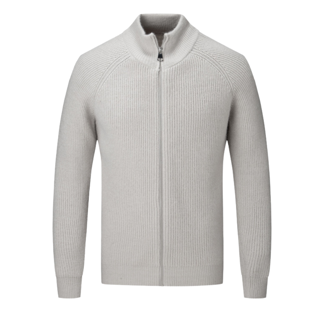 Belmont 100% Wool Zip Cardigan