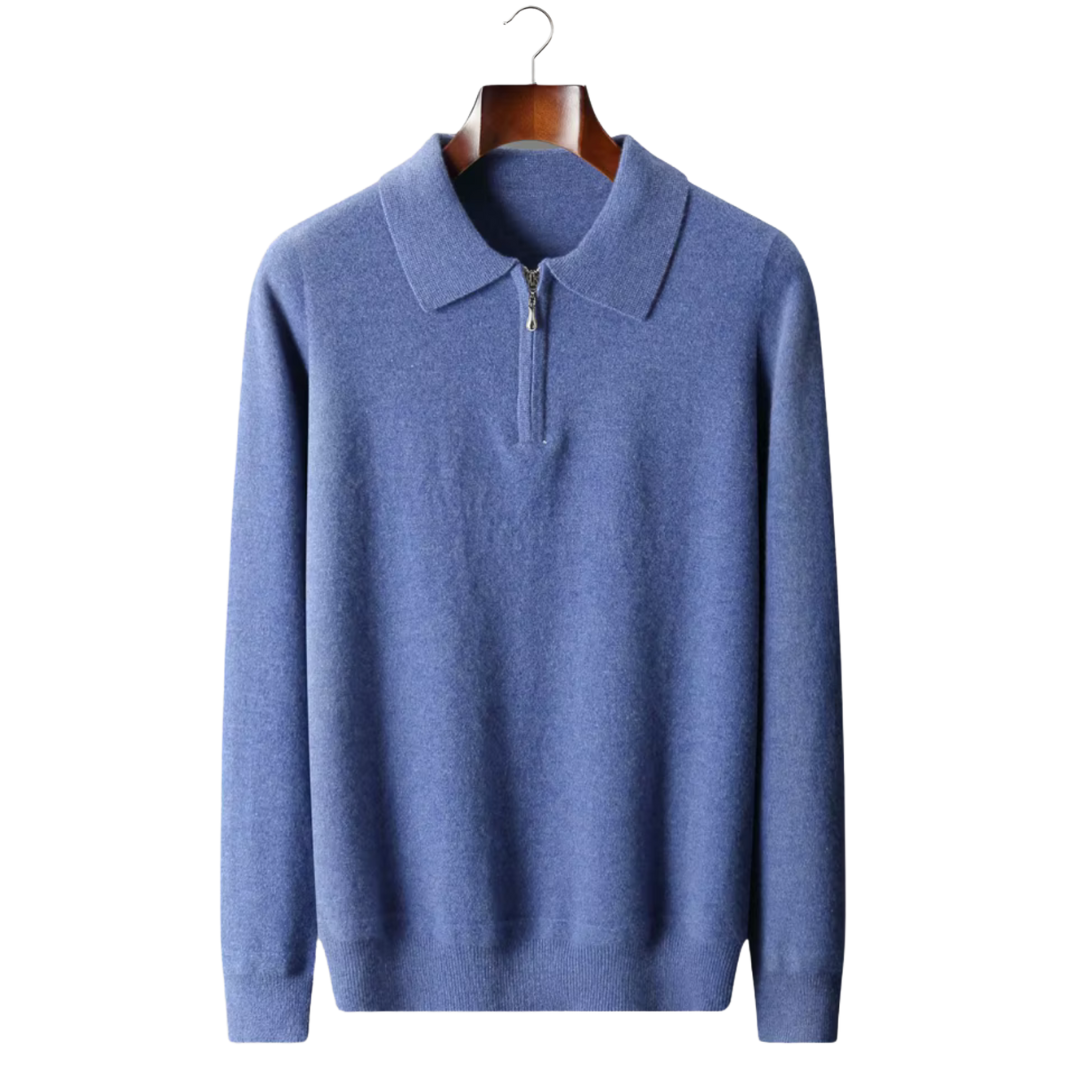 Belmont WOOL HALF ZIP POLO