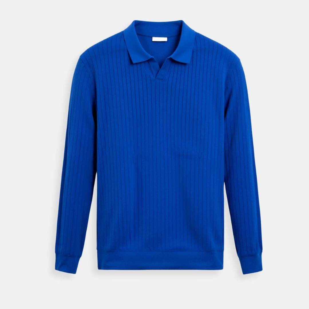 Belmont Striped Long Sleeve Polo