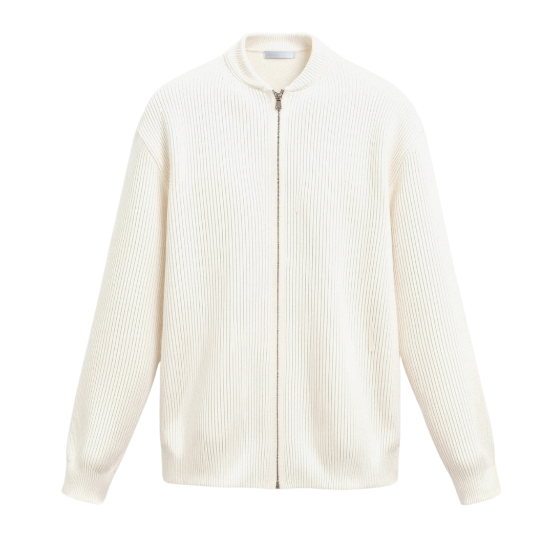 Belmont Solid Knitted Crew Neck Cardigan