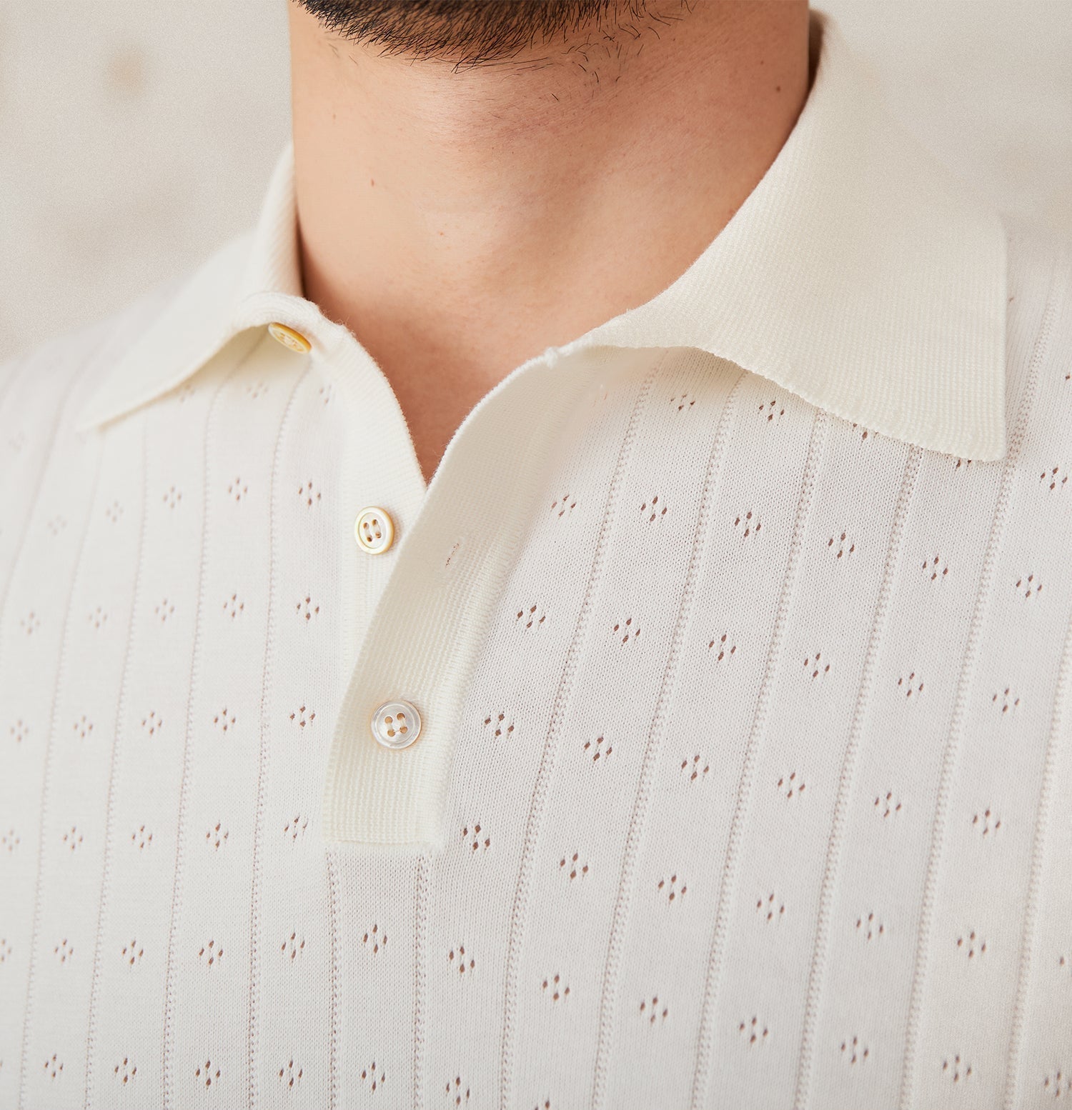 Belmont Pleated Cotton Knit Polo Shirt