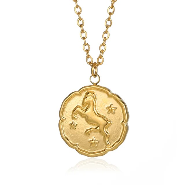 BELMONT- Zodiac Sign Necklace - Gold